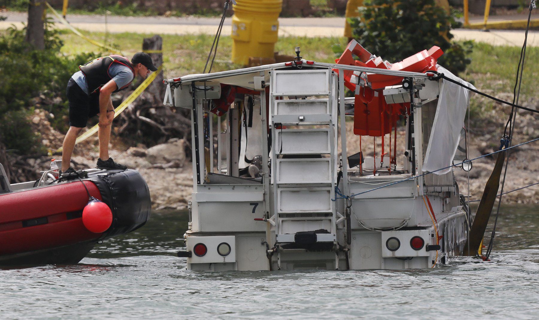 Duck Boat recovered from the bottom of Table Rock Lake